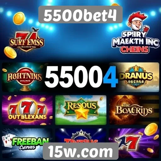 Variedade de jogos disponíveis na plataforma 5500bet4