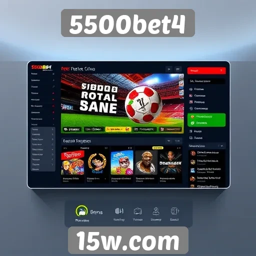 Análise da interface do usuário do site 5500bet4